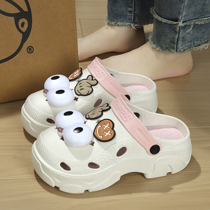 Симпатичные мультяшные пещерные туфли женская летняя одежда 2025 новая сеть