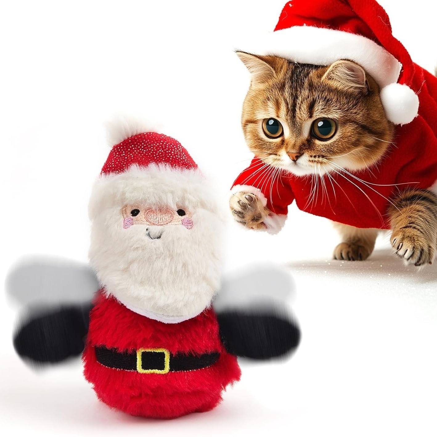 Nuevos productos transfronterizos juguetes para gatos de nieve juguetes de peluche de navidad regalos de mascotas