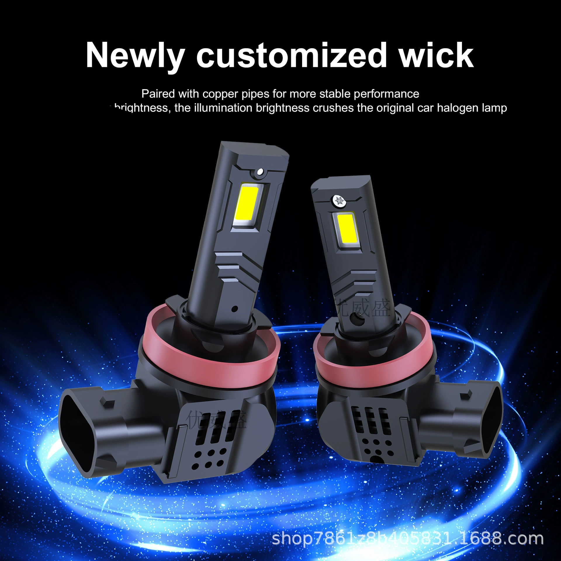 Светодиодная фара, супер яркий прожектор, автомобильная лампа, модифицированная, с прямым разъемом, дальний свет, ближний свет, противотуманные фары, трехцветные, водонепроницаемые, трансграничные