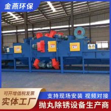 定制小型抛丸机铝模板轮毂铝合金小型零件网带通过式抛丸机