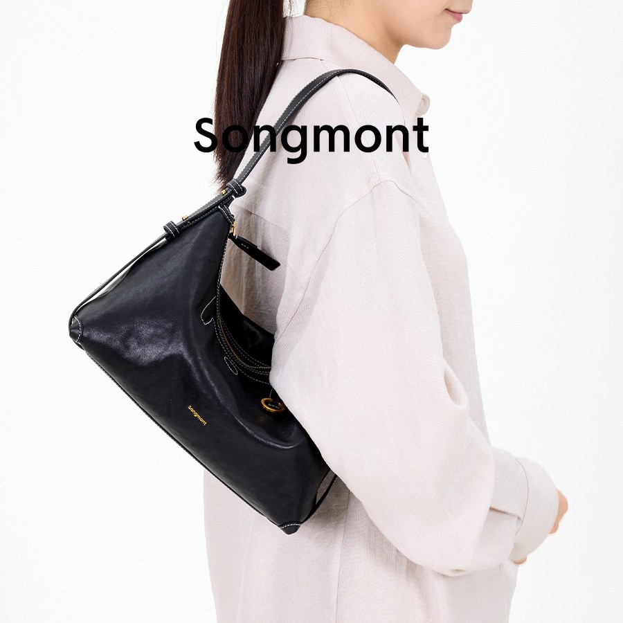 Songm Mountain Series Hobo Bag - Vegetable Tanned Cowhide Commuter Underarm Dumpling Bag For Women - Thumbnail 4