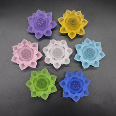 供佛燈佛燈充電佛前供燈家用長明燈神檯燈琉璃佛龕上的蓮花燈王金