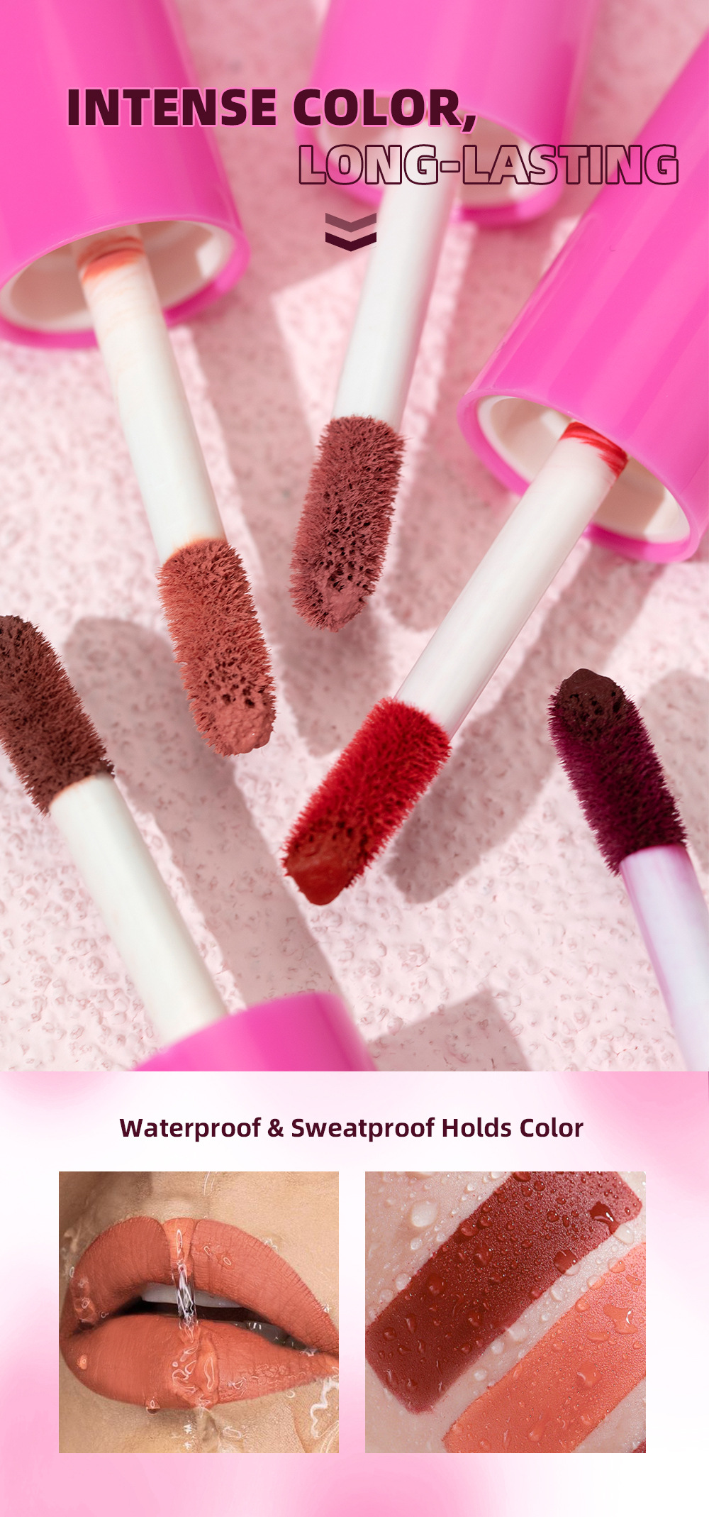 QIBEST Cross-border Smooth matte Lip Gloss, non-stick, non-fading, waterproof, moisturizing and long-lasting matte lip gloss undefined