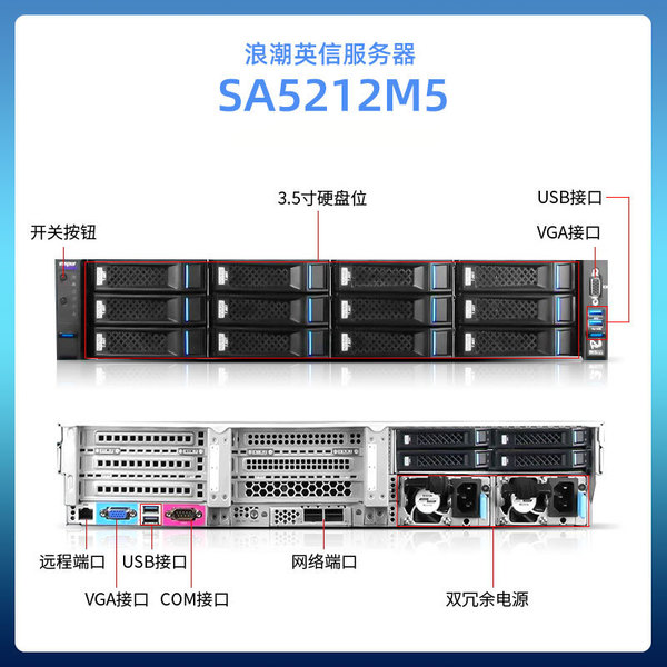 Inspur Yingxin Server SA5212M5 Rack 2U Storage Host Domestic…