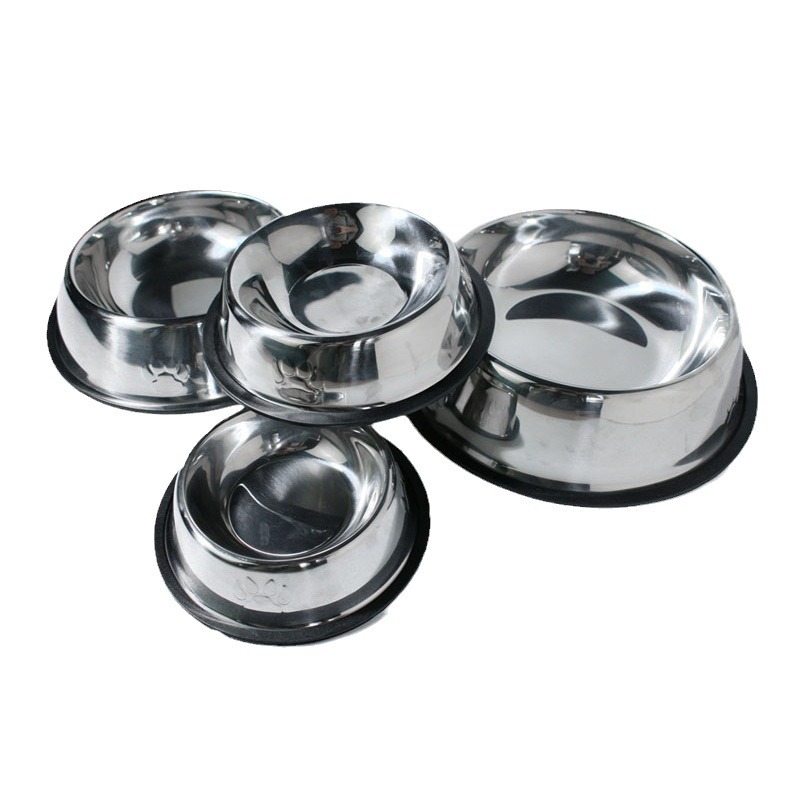 Tacos de acero inoxidable para mascotas, garras de perro, impresión de acero, anti-voltar, anti-slip, anti-oxidante, agua potable, alimentación para perros, tazón para gatos