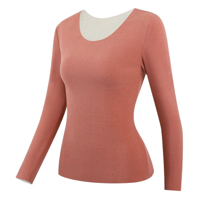 Новое осенне-зимнее теплое пальто в бесшовном нижнем белье, Женская утолщенная бесшовная нижняя рубашка на флисовой подкладке, с длинным рукавом, большие размеры оптом