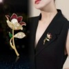 Fashionable brooch, elegant protective underware lapel pin, suit, accessory, 2023, Korean style, simple and elegant design