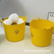大号塑料儿童洗澡桶黄鸭皮桶收纳筐宝宝沐浴桶加厚浴桶水桶带盖