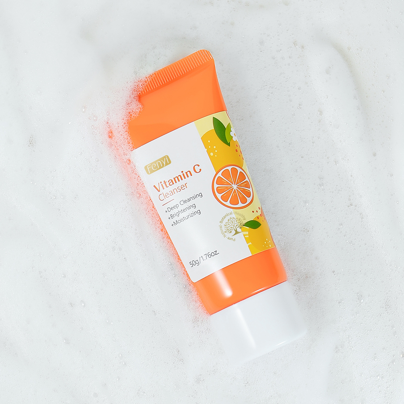 Wholesale fenyi Vitamin C Facial Cleanser 50g from the manufacturer for pore cleansing, hydration and moisturizing, cross-border undefined