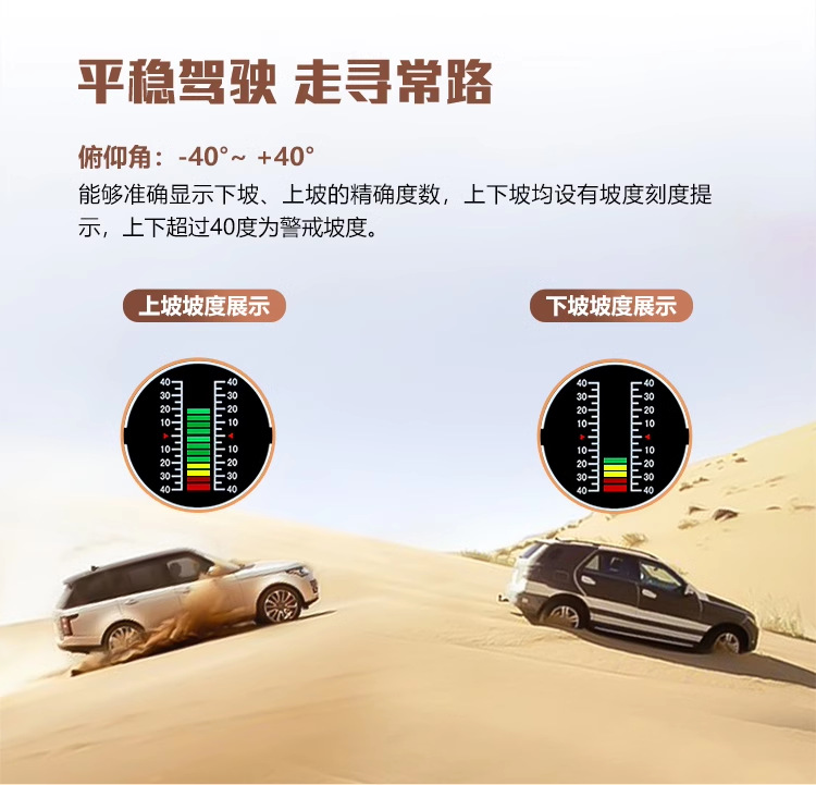 Haoyi Car Hud Head-Up Display Universal Gps Speed Off-Road Altitude Compass High-Precision Level Meter
