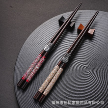 日式尖头手工贝母螺钿筷子高档送礼夫妻贝壳筷日本家用高颜值餐具