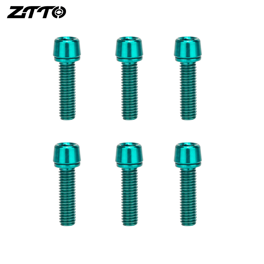 ZTTO bicicleta de montaña tornillo de pie tornillo de color chapado en titanio tornillo de tubo de pie M5 * 18MM