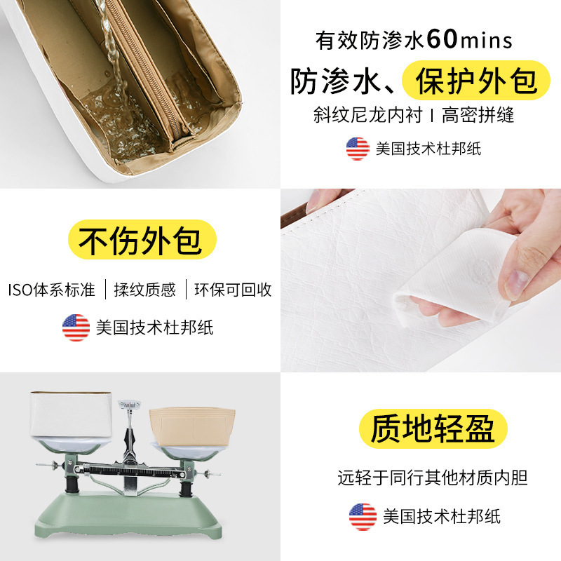 カーマンニデュポン紙ライナーは、老眼鏡用枕バッグ、スピーディー化粧品分類収納バッグ、中型バッグに適しています。|undefined