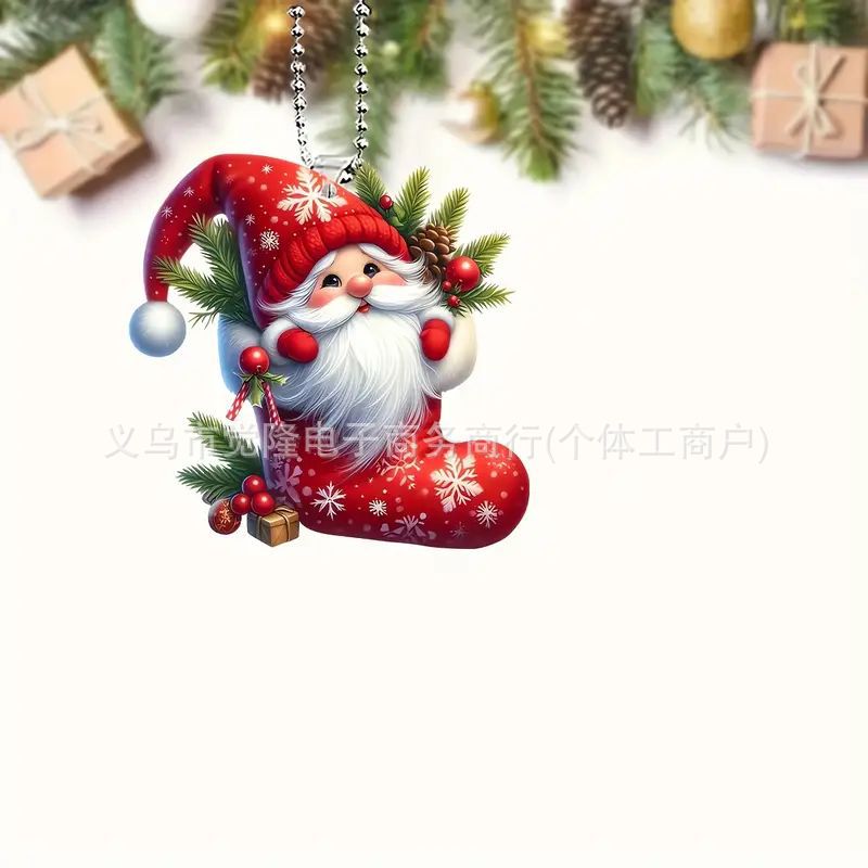 2D Navidad encantador regalo de Navidad colgante de vacaciones acrílico plano transfronterizo nuevo interior decoración