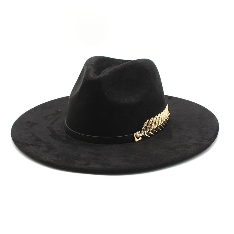 Unisex Vintage-stil Barocker Stil Ethnischer Stil Farbblock Flache Traufen Fedora-hut display picture 10