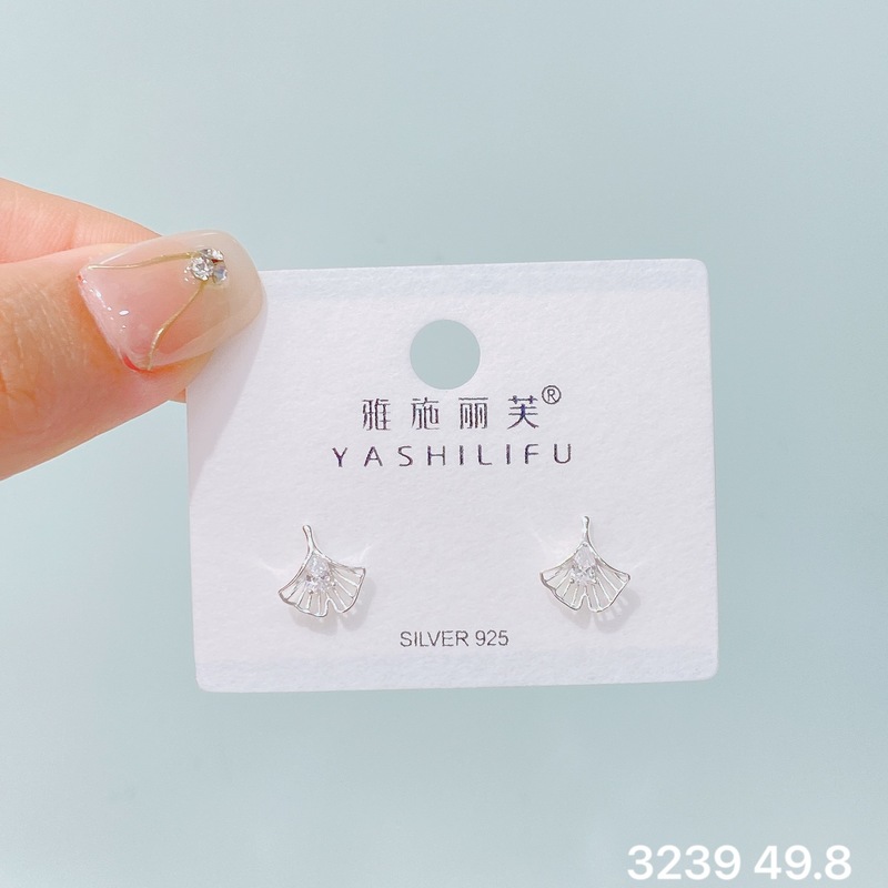 Yashilifu s925 スターリングシルバー新しい絶妙な小さなジルコン光沢のあるイヤリングシンプルで多用途の女性のイヤリング|undefined