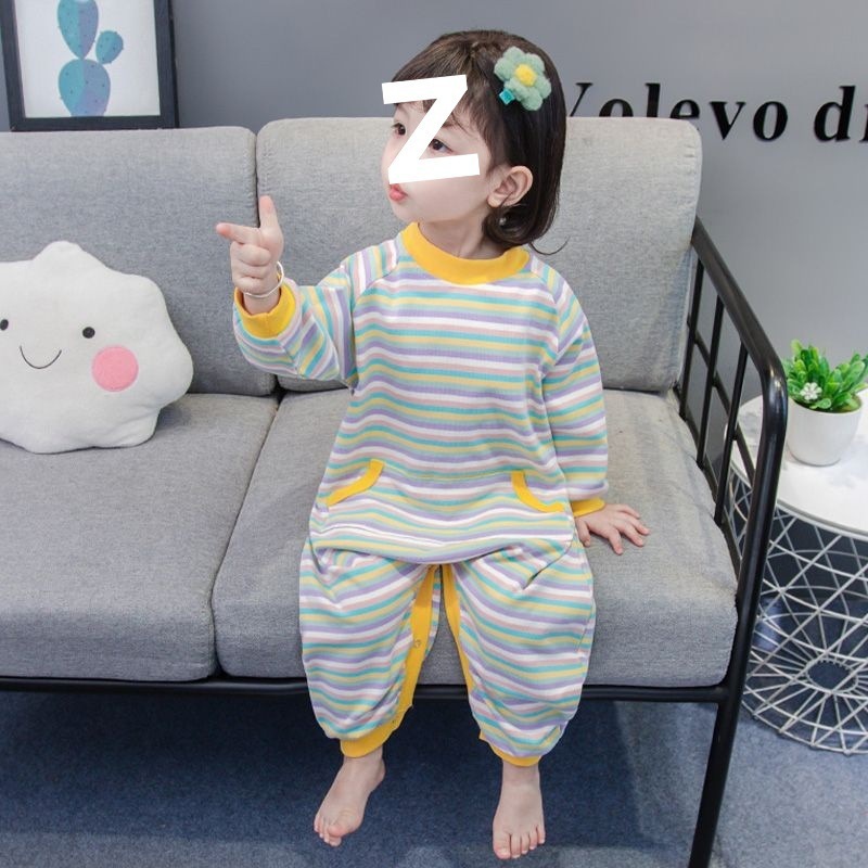 儿童连体睡衣新款春秋季女童睡袋宝宝冬天保暖家居服女孩长袖小童|undefined