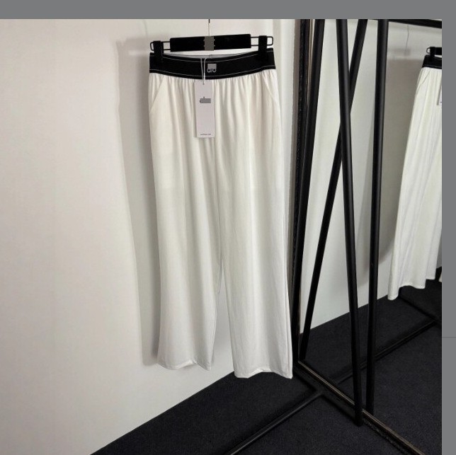 Nuevos pantalones de piernas anchas de cintura alta y secado rápido en primavera y verano en Europa y los Estados Unidos a través de la frontera + traje de ocio deportivo de camisa de manga corta de yoga image 29