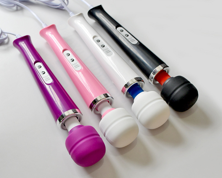 Rechargeable 10-Frequency Wand Massager, Silicone Body, 320mm, Plug-In Charging — detail image 12