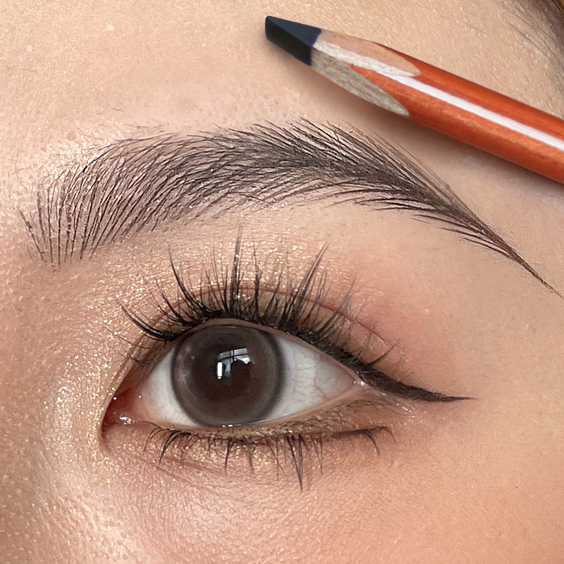 Control de precios de transmisión en vivo FOMIX niebla suave núcleo duro lápiz de cejas raíz clara maquillaje natural tatuaje bordado fabricante con dibujo lápiz de cejas image 4
