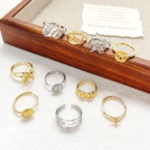 18k�~����ɫ��Ҏ�t���������ָdiy�ֹ�ָ�h��ָȦ���