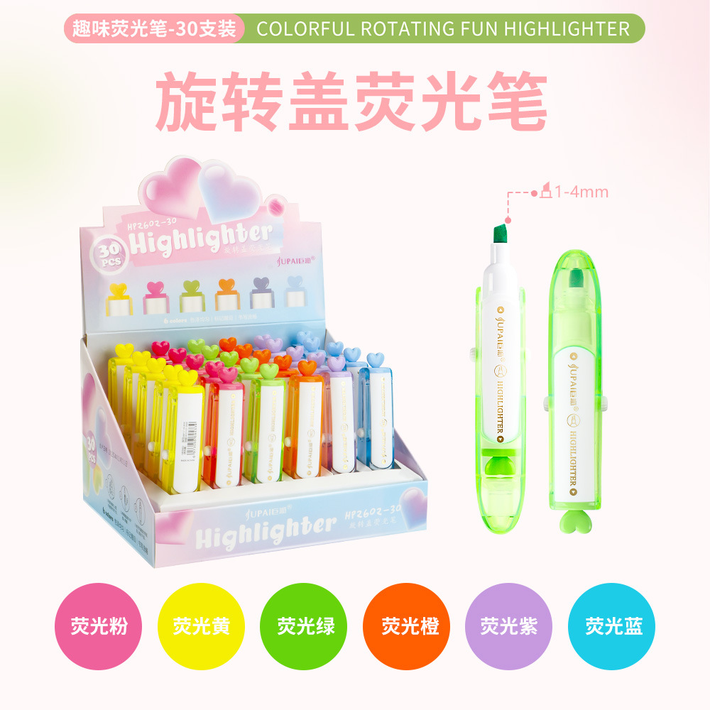 Juego de resaltadores de hacha tipo solapa, de secado rápido y sin manchas, rotulador de marca clave