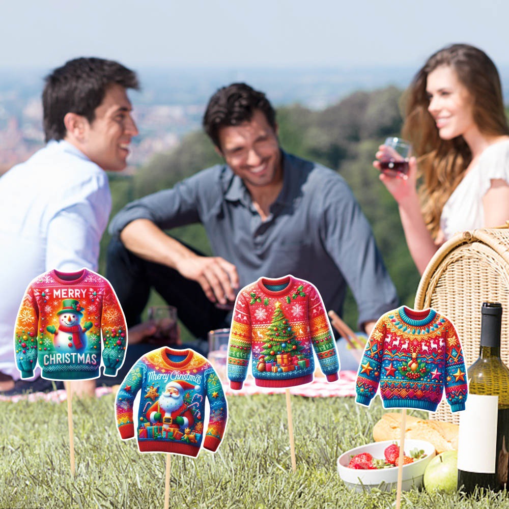 Nuevos productos transfronterizos Suéter feo de Navidad, jarrón de fiesta, complemento, decoración navideña, decoración de ambiente, complemento de decoración