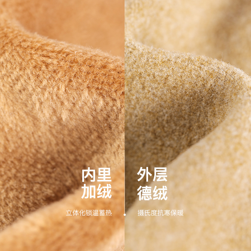 Otoño e invierno guantes de terciopelo Forro cálido forrado de lana gruesa a prueba de viento a prueba de frío a prueba de fugas Flip dedo guantes de pantalla táctil para mujeres