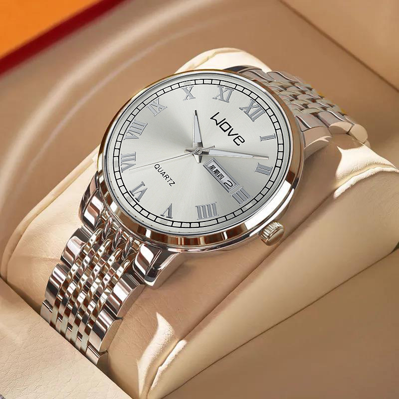 Langjue New Men's Watch Manufacturer Direct Sales Luminous Dual Calendar High-End Quartz Watch Dropshipping Wholesale