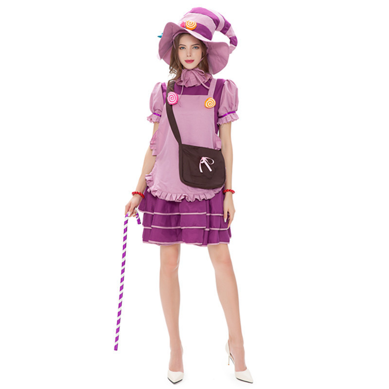 할로윈 프랑스 캔디 메이드 의상 쿠커 게임 의상 마법사 마녀 유니폼 연주