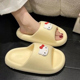 Kitty Cat Summer New Style Home Couple Anti-Slip Anti-Odor Outdoor Sandals for Women with Eva Thick Soles That Feel Like Stepping on 