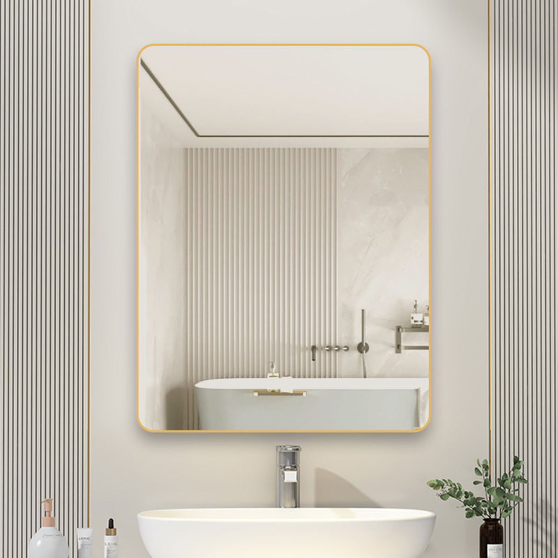 Bathroom Mirror Wall-Mounted Self-Adhesive Punch-Free Rectangular Bathroom Toilet Toilet Sink Wall Hanging Bathroom Mirror Wall-Mounted Self-Adhesive Punch-Free Rectangular Bathroom Toilet Toilet Sink Wall Hanging