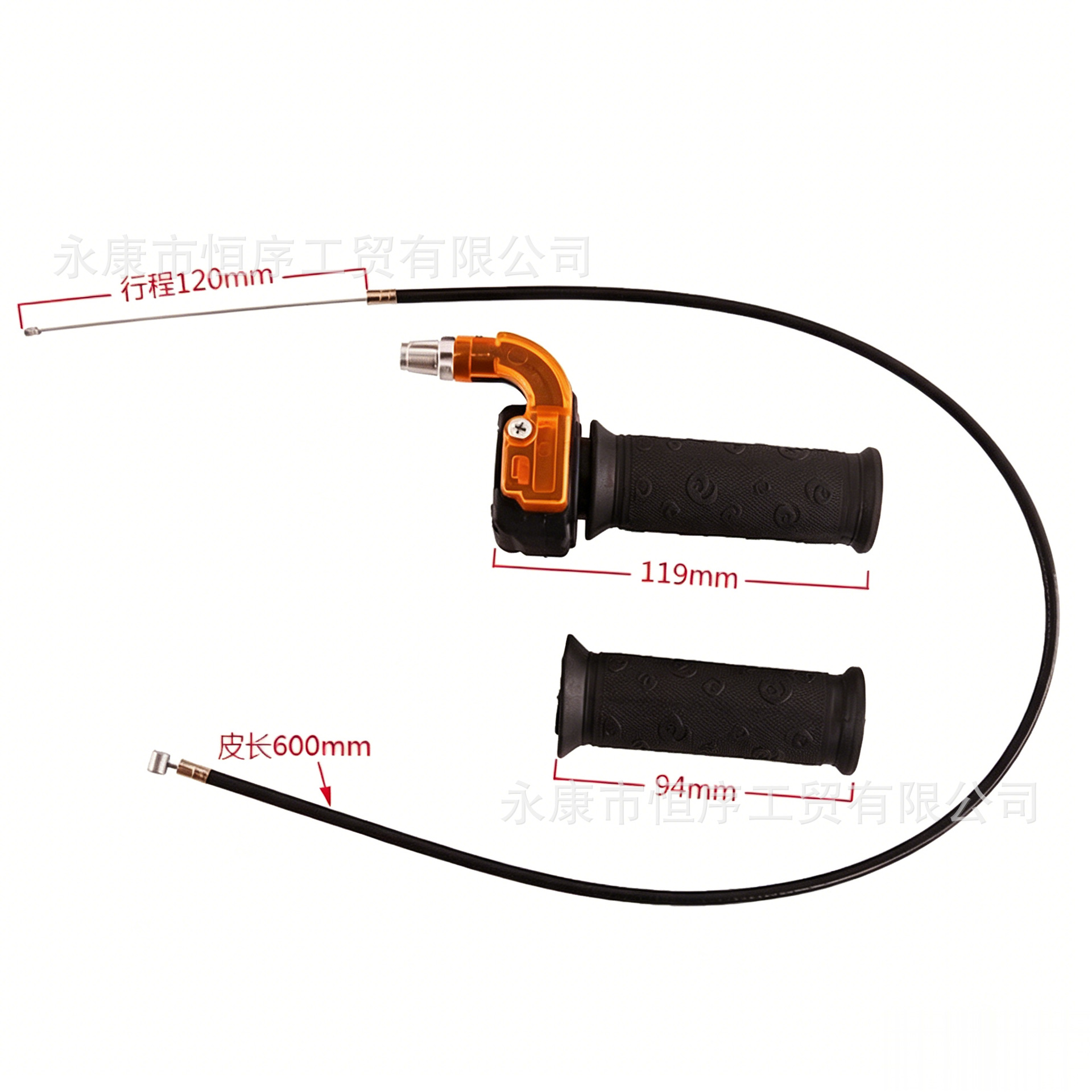 49Cc Mini Sports Car, Small Scooter Throttle Grip, Throttle Cable, Two-Stroke Engine, Small Off-Road Vehicle, Visible Throttle Grip Cover
