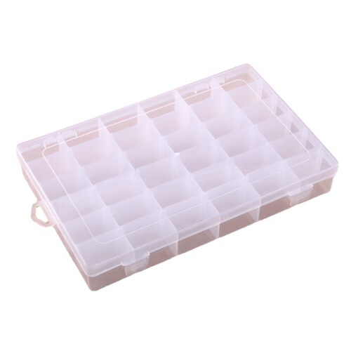 Compartmented plastic storage box 10 15 24 36 compartments transparent hardware buttons fishing gear accessories packaging jewelry box