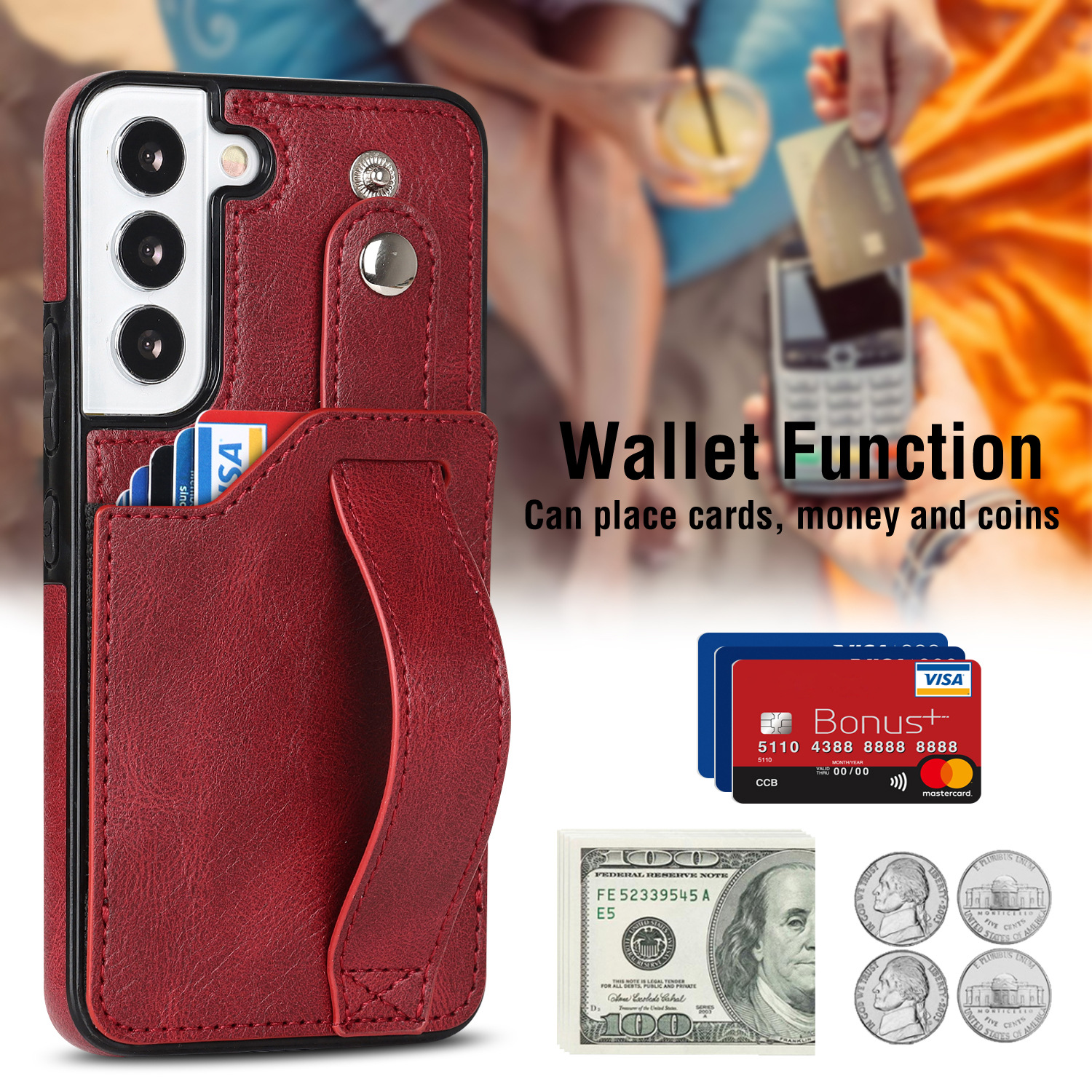 Handyhülle Für Samsung A53 Mit Armband Und Kartenfach Aus Leder_voghion.com