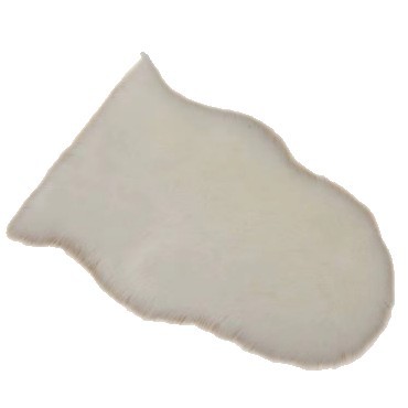 フェイクウールカーペット リビングルーム 白 ロングファー 子供用マット ベッドサイドマット 寝室 ファーマット ホームフロアマット バルコニー