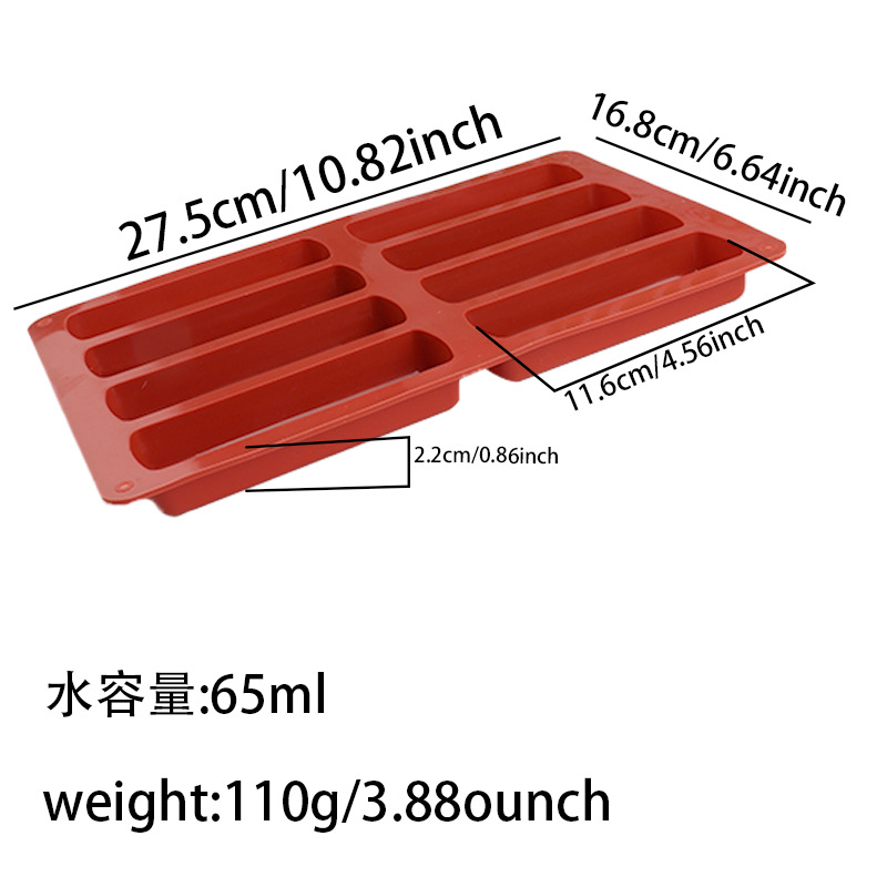 Espesar 8 litros tiramisu dedo molde de galletas casera molde de pastel de grano de grano de alimentos resistente a altas temperaturas
