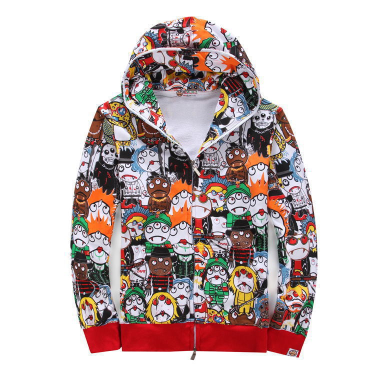 厂家定 制个性拼色袖棒球服男 情侣秋冬加绒外套立领棒球服白色