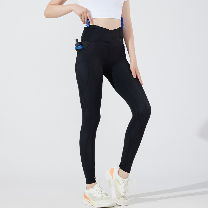 Pantalones de yoga y fitness unisex, novedad otoño-invierno 2026, pantalones largos elásticos de compresión, pantalones deportivos largos transfronterizos europeos y americanos