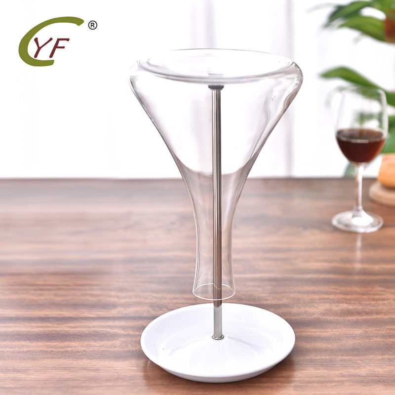 Soporte desmontable de madera para decantador de vino en stock, simple tendedero colgante para decantador, suministro transfronterizo al por mayor.