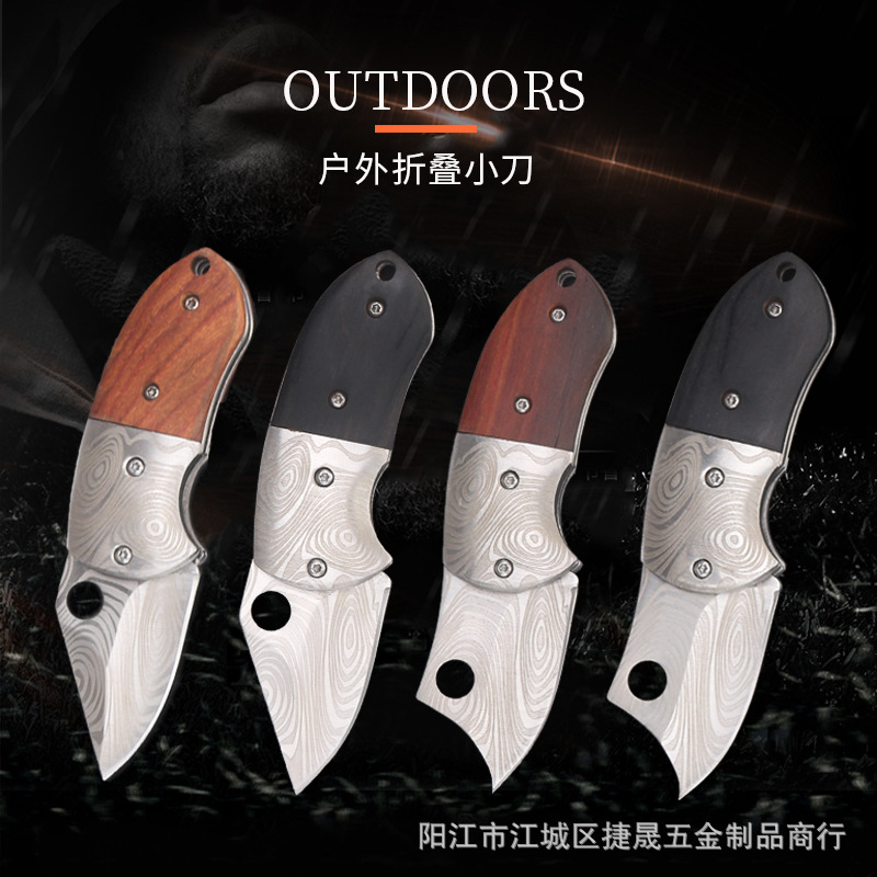 Manufactor wholesale Mantis hardness Folding knife Damascus outdoors Mini Knife