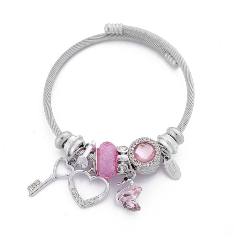 Panjia pulsera Panduo Cisne pull pulsera de dibujos animados lindo pulsera DIY desmontable con cuentas pulsera transfronteriza Venta caliente