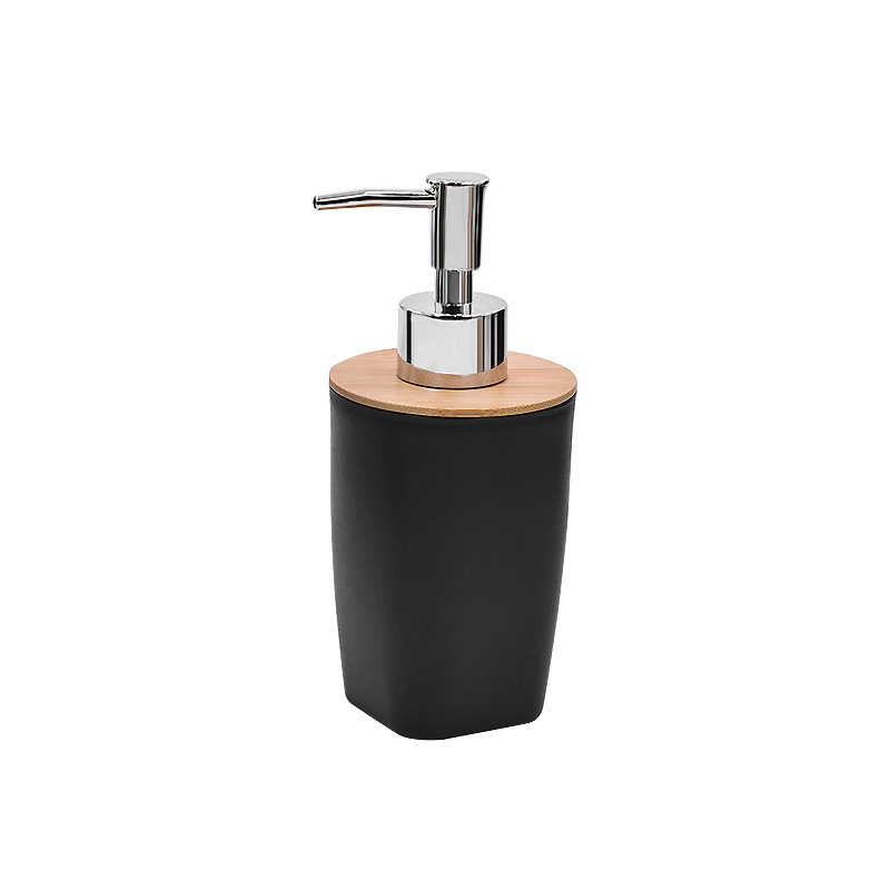 Productos de baño de bambú creativos de hotel de baño botella de desinfectante de manos taza de lavado conjunto de higiene set 4 piezas