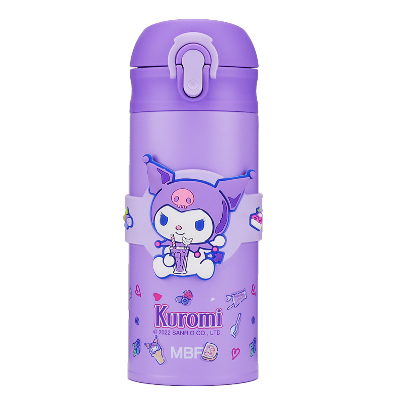 Taza termo de bebida directa de rebote de dibujos animados de Sanrio modelado en relieve 3D 316 mujeres de acero inoxidable de alto valor 350ML