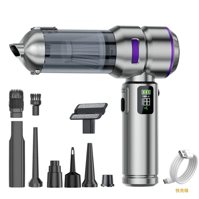 Tozsoranlar – Blower with High Suction Power - 121plus-silver-purple-17000pa-brushless-vacuum-cleaner-with-display-one-piece-reverse-bin-fast-charging-version