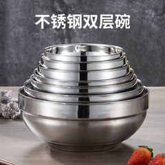 304ステンレスの碗の二重の碗の卸売りは厚い食堂を厚くします。
