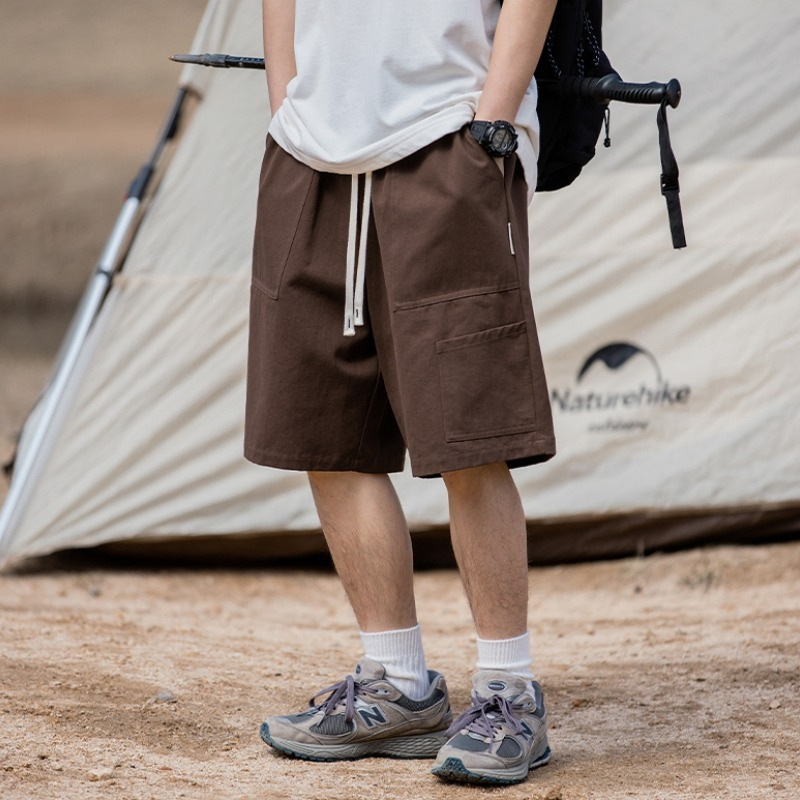 夏季薄款工装短裤男潮牌ins休闲直筒5分日系外穿港风潮流五分裤子