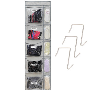 Amazon TEMU transparent children and adults week clothes underwear finishing arrangement behind the door storage hanging bag
