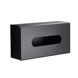 304 Stainless Steel Tissue Box Hotel Bathroom Wall-Mounted Paper Towel Box Commercial Toilet Punch-Free Paper Towel Box