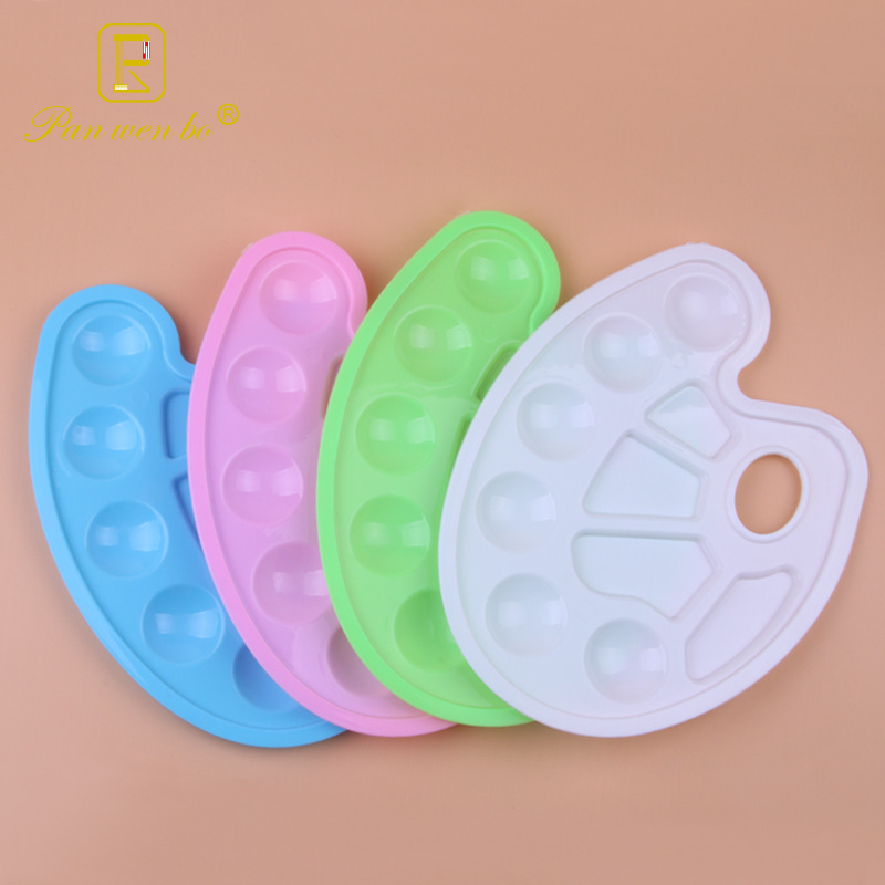 Children's painting plastic palette Hand-painted foot palette DIY pigment graffiti art supplies wholesale